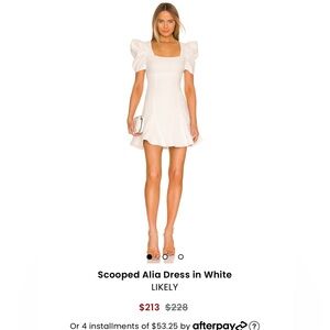 Likely Scooped Alia Dress in White